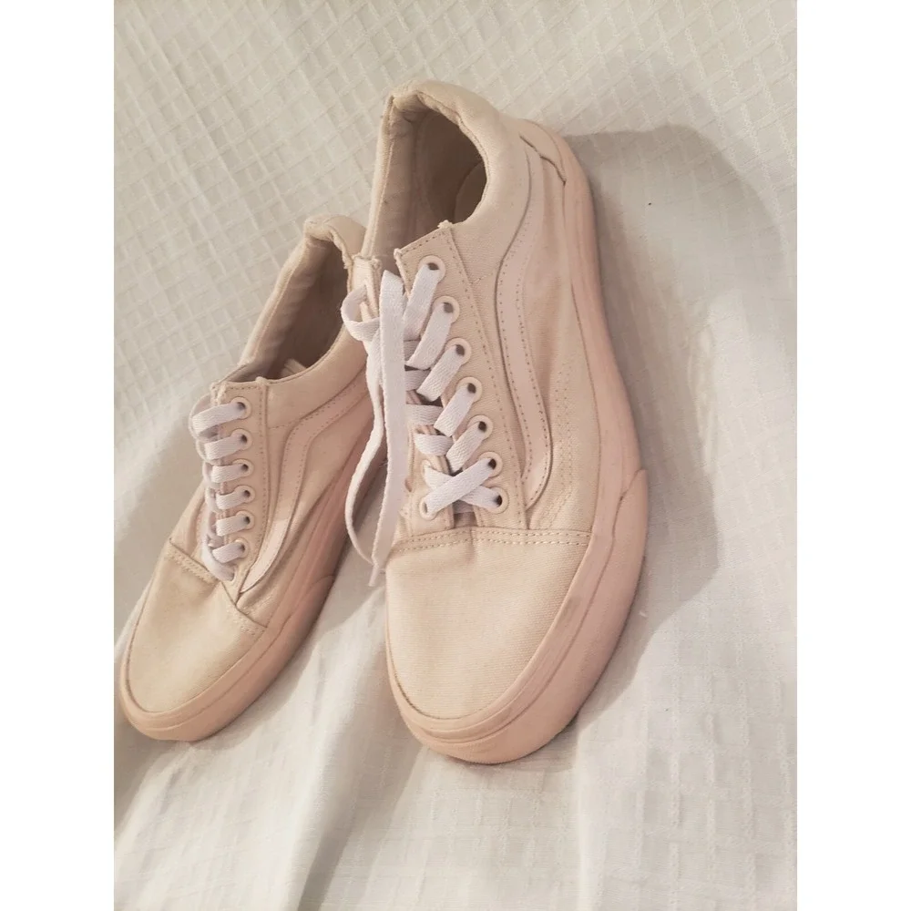 Vans Womens Old Skool 721278 Lace Up Low Top Pink Skate‎ Shoes Size 9.5